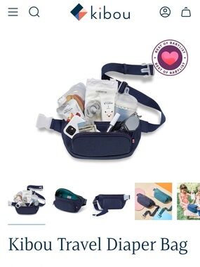 Kibou Travel Diaper Bag canvas belt bag